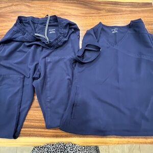 Jaanuu Navy Blue Scrub Set